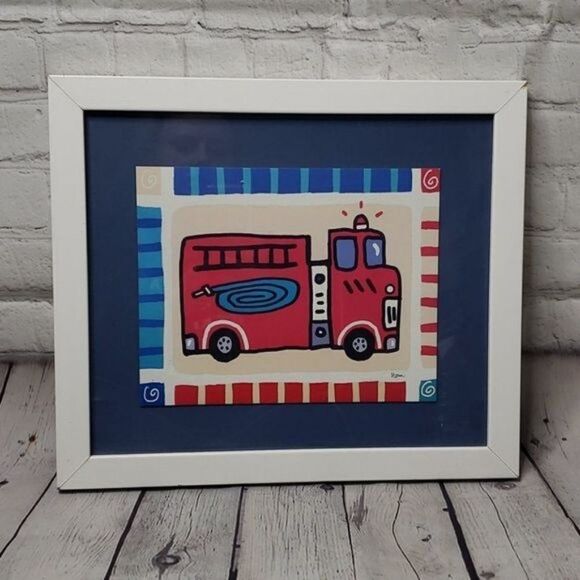 Kid's Firetruck Wall Art Crystal Art Gallery - Picture 2 of 9
